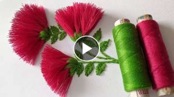 Hand Embroidery flower design tutorial.Amazing